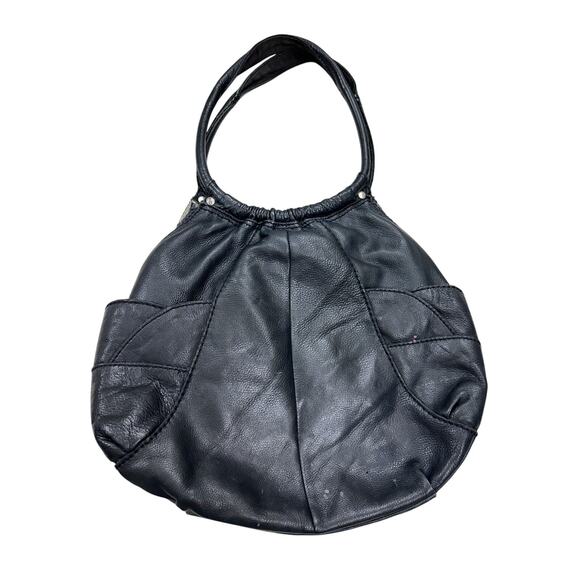 Lucky Brand womens leather boho handbag black boho should bag - Picture 2 of 9